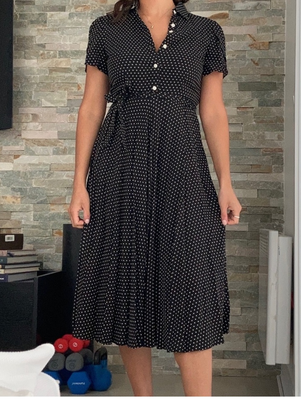 Chaps polka dot dress